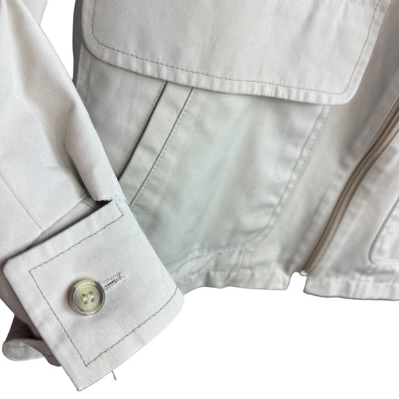 London Fog Vintage Cream Zip Jacket Blazer with Pockets size 40 Reg - Medium - Picture 5 of 11